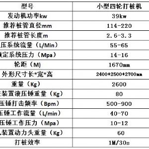 小四輪護(hù)欄打樁機